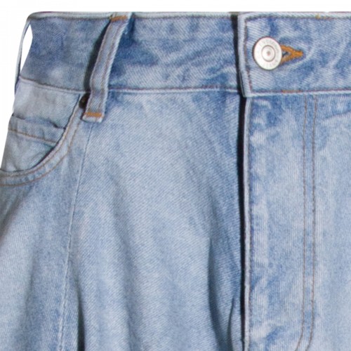 DIRTY LIGHT BLUE COTTON SKIRT