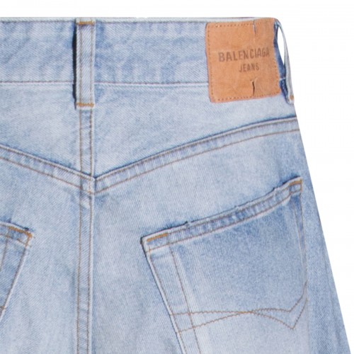 DIRTY LIGHT BLUE COTTON SKIRT