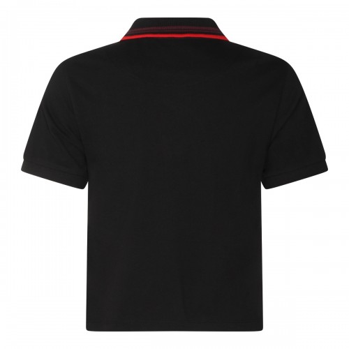 BLACK COTTON POLO SHIRT