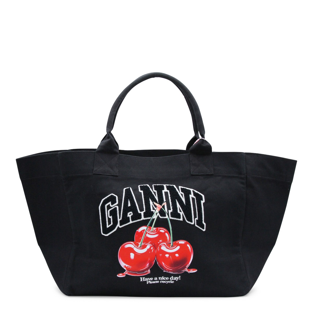 BLACK COTTON TOTE
