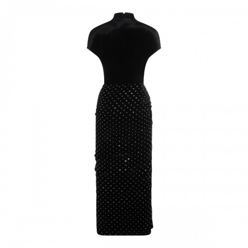 BLACK VISCOSE MAXI DRESS 2
