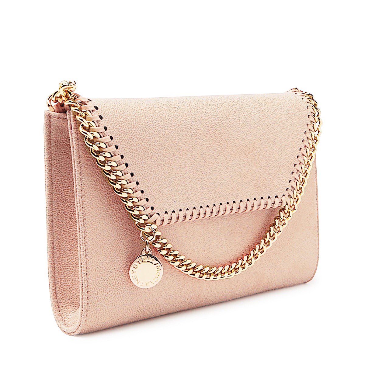CREAM FAUX LEATHER MINI FALABELLA...