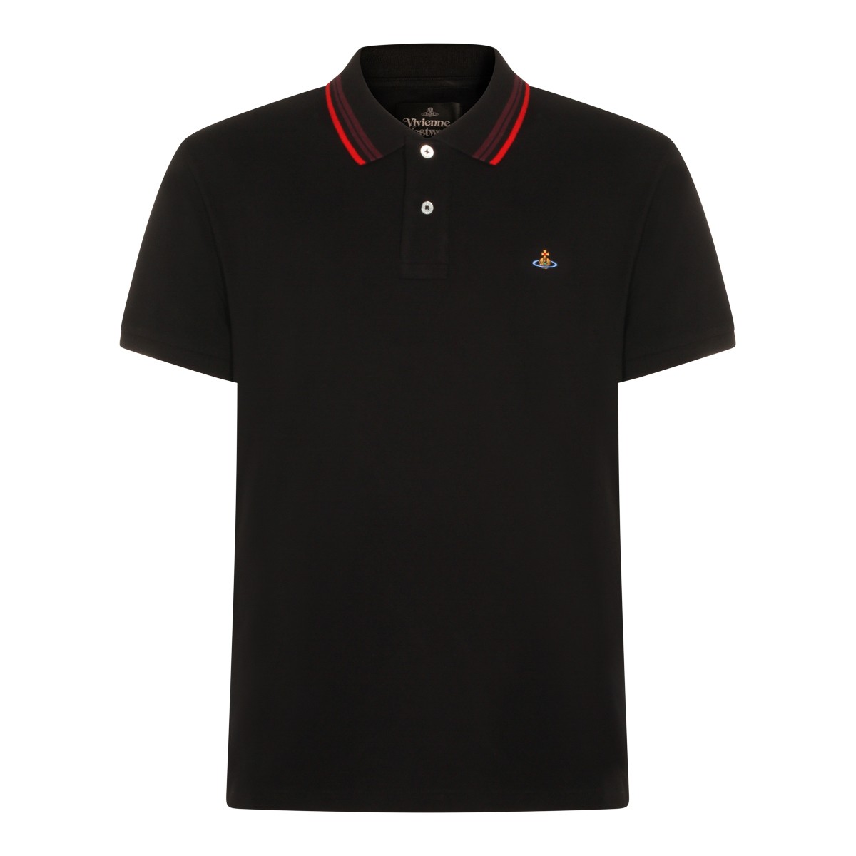 BLACK COTTON POLO SHIRT