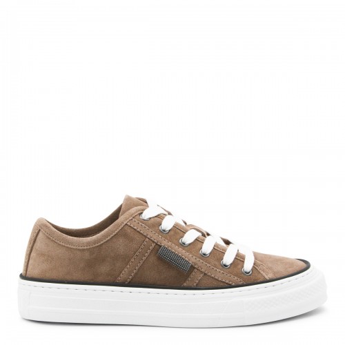 BROWN LEATHER SNEAKERS