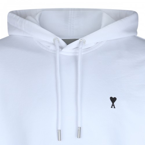 WHITE COTTON SWEATSHIRT