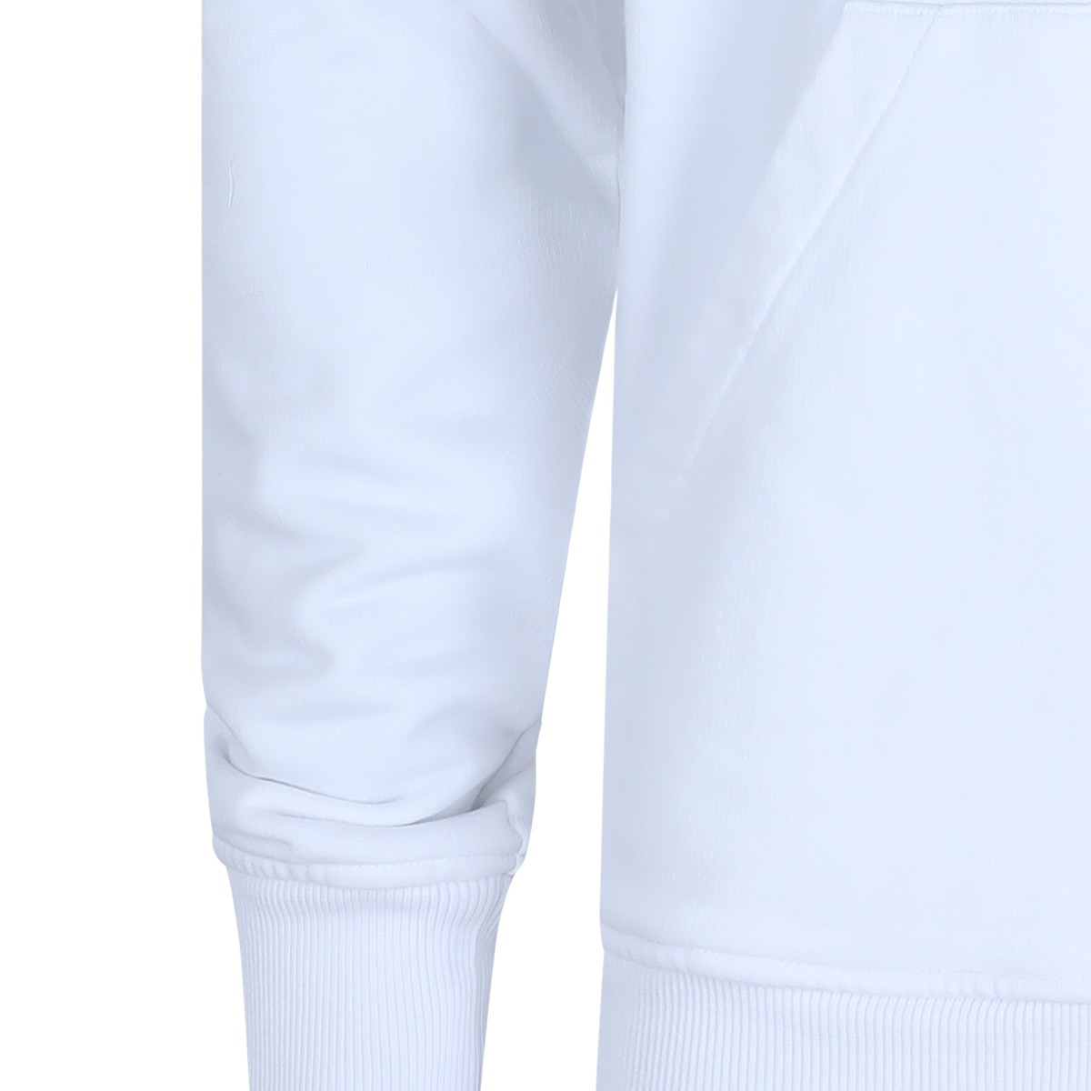 WHITE COTTON SWEATSHIRT