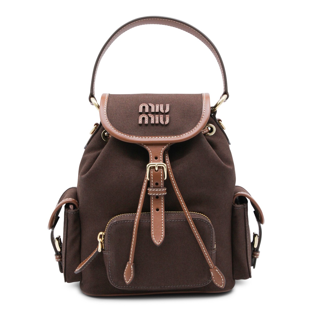 BROWN LEATHER BACKPACK