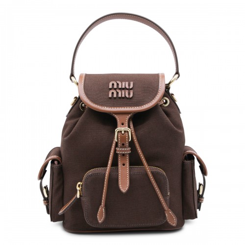 BROWN LEATHER BACKPACK