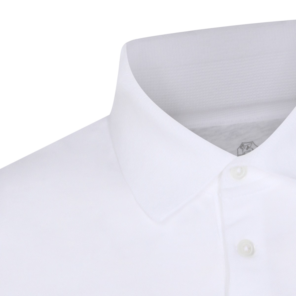 WHITE COTTON LOGO POLO SHIRT 