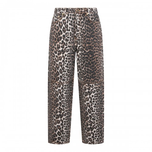 LEOPARD COTTON JEANS