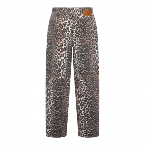 LEOPARD COTTON JEANS 2