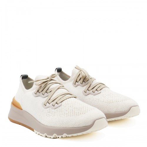 WHITE KNIT SNEAKERS 2