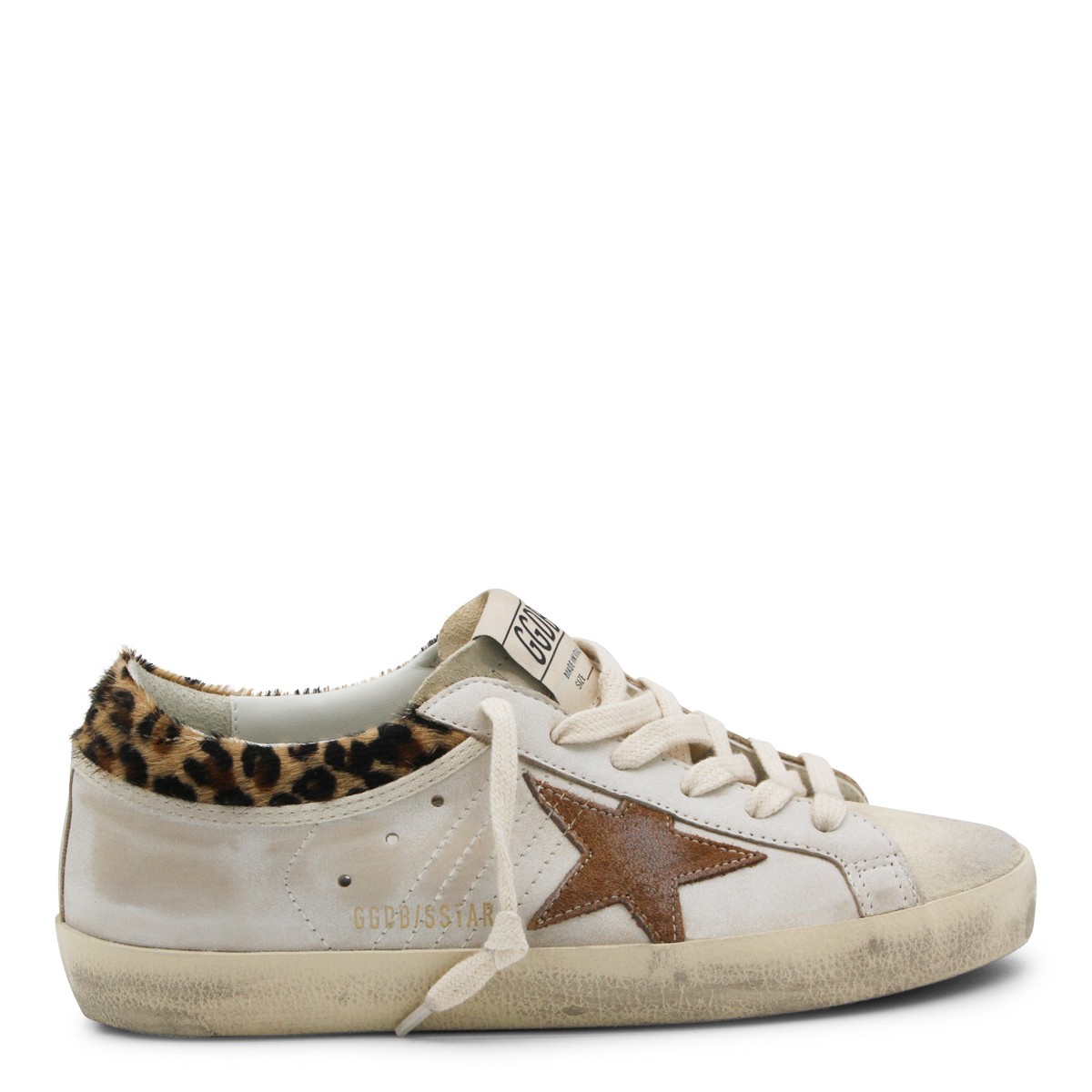 BEIGE AND LEOPARD LEATHER SUPERSTAR...