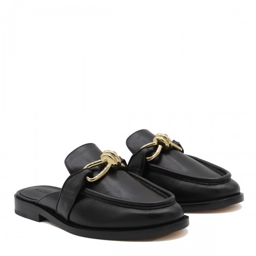 BLACK LEATHER FLATS 2