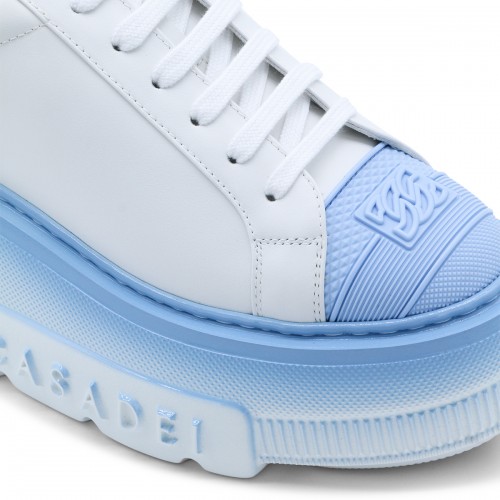 WHITE AND LIGHT BLUE LEATHER NEXUS TIFFANY SNEAKERS
