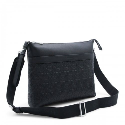 BLACK LEATHER CROSSBODY BAG 2