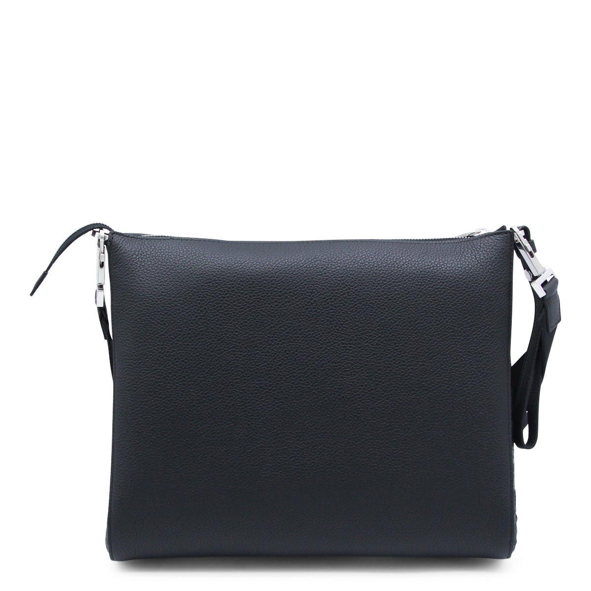 BLACK LEATHER CROSSBODY BAG