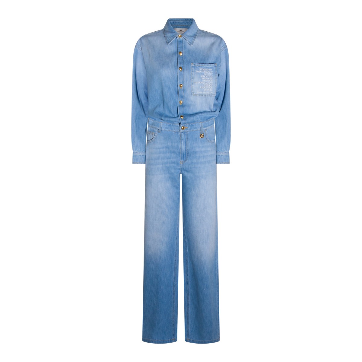 LIGHT BLUE COTTON JUMPSUIT