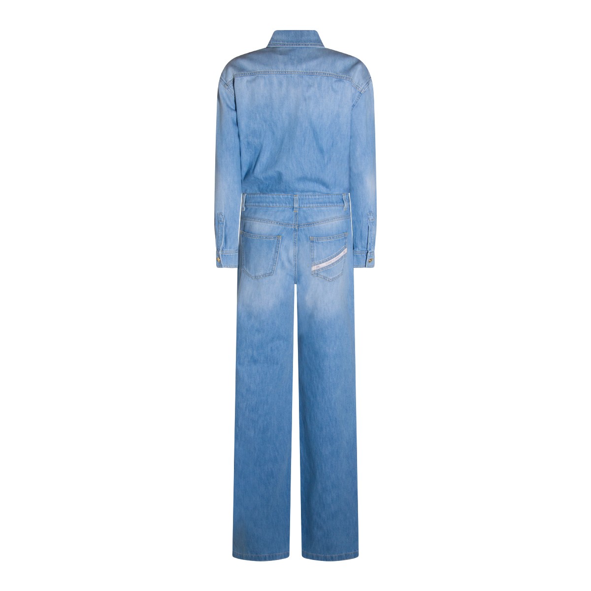 LIGHT BLUE COTTON JUMPSUIT