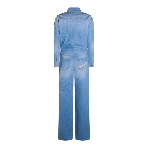 LIGHT BLUE COTTON JUMPSUIT