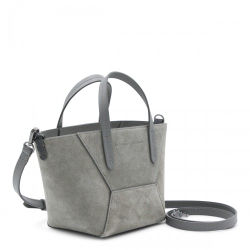 GREY LEATHER TOTE 2