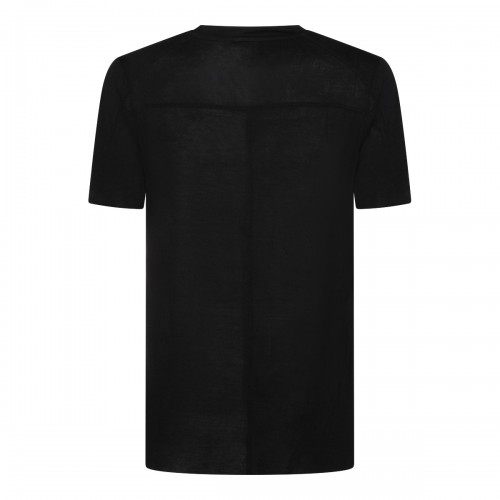 BLACK VISCOSE T-SHIRT