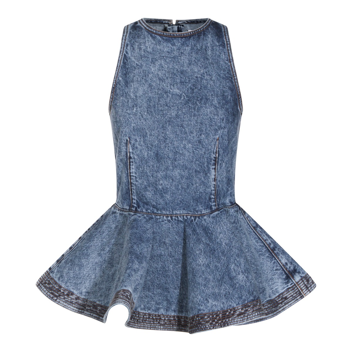 BLUE DENIM COTTON TOP