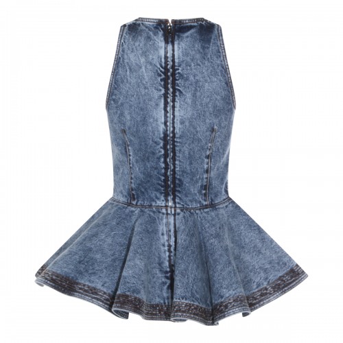 BLUE DENIM COTTON TOP