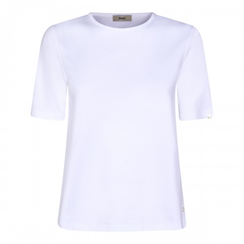 WHITE COTTON T-SHIRT