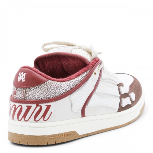 BROWN AND RED LEATHER XL SKEL LOW SNEAKERS