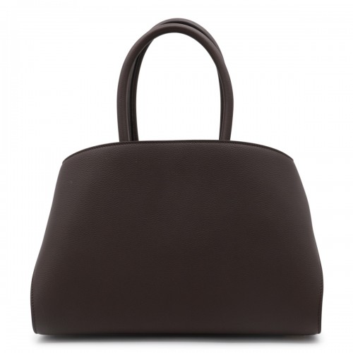 DARK BROWN LEATHER HUG S TOP HANDLE BAG