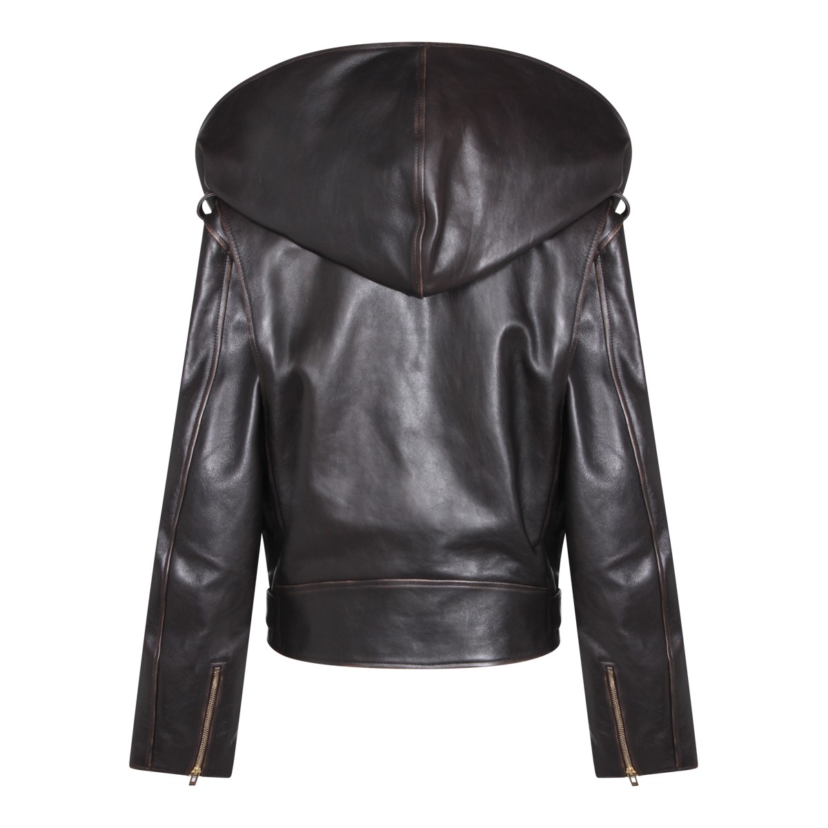 DARK BROWN LEATHER JACKET