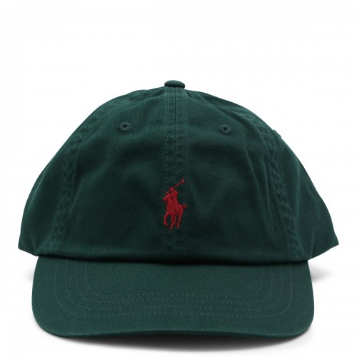 GREEN COTTON BASEBALL CAP