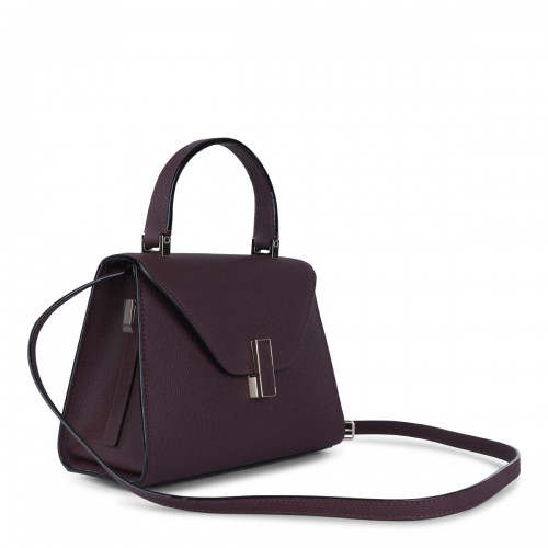 DARK PURPLE LEATHER ISIDE MINI TOP HANDLE BAG
