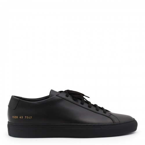 BLACK LEATHER ACHILLE LOW SNEAKERS