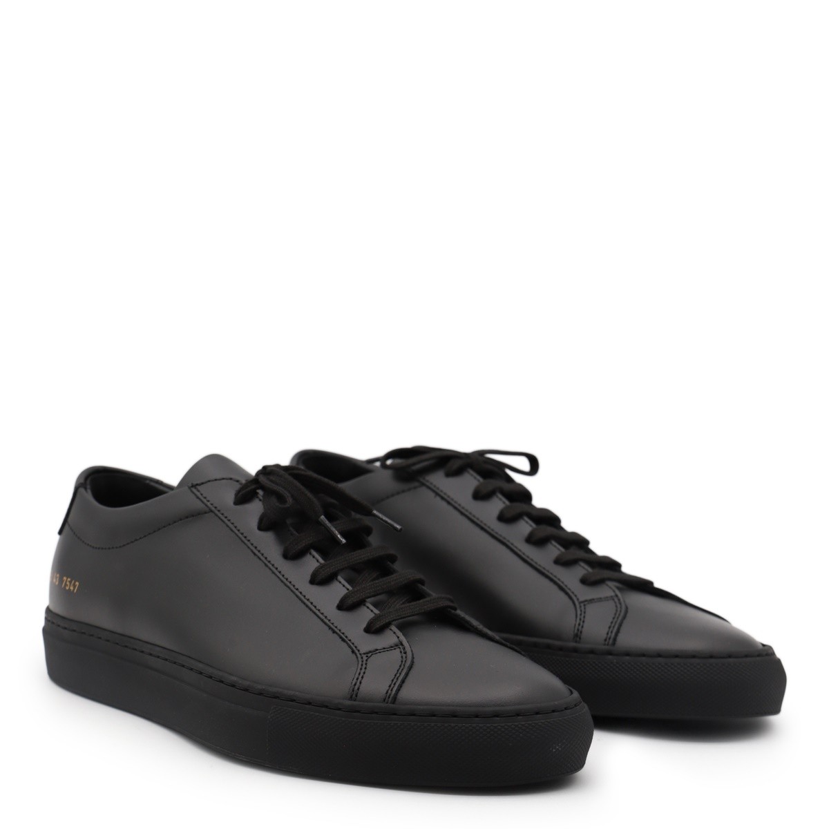 BLACK LEATHER ACHILLE LOW SNEAKERS