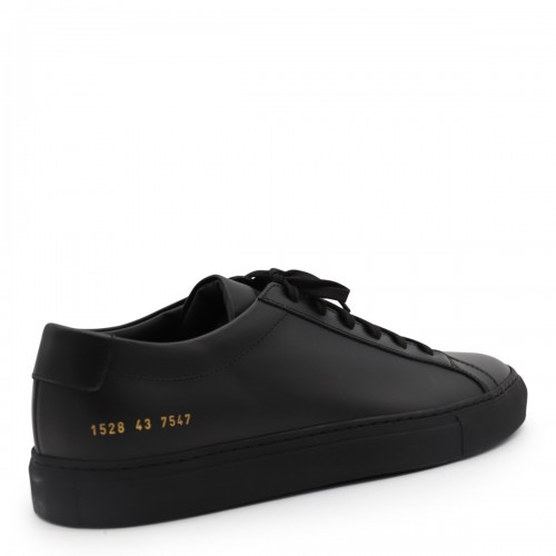 BLACK LEATHER ACHILLE LOW SNEAKERS