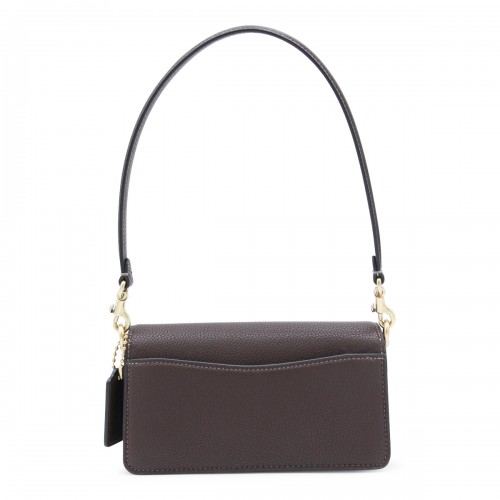 BROWN LEATHER TABBY SHOULDER BAG