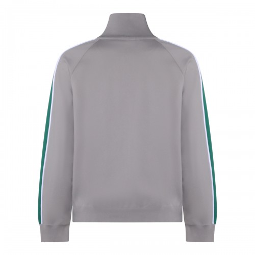 GREY AND GREEN COTTON SWEATSHIRT