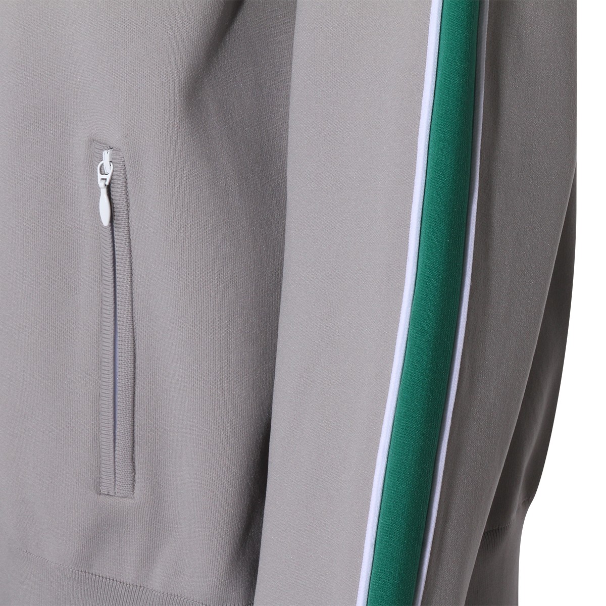 GREY AND GREEN COTTON SWEATSHIRT