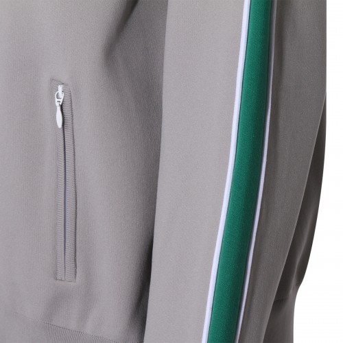 GREY AND GREEN COTTON SWEATSHIRT