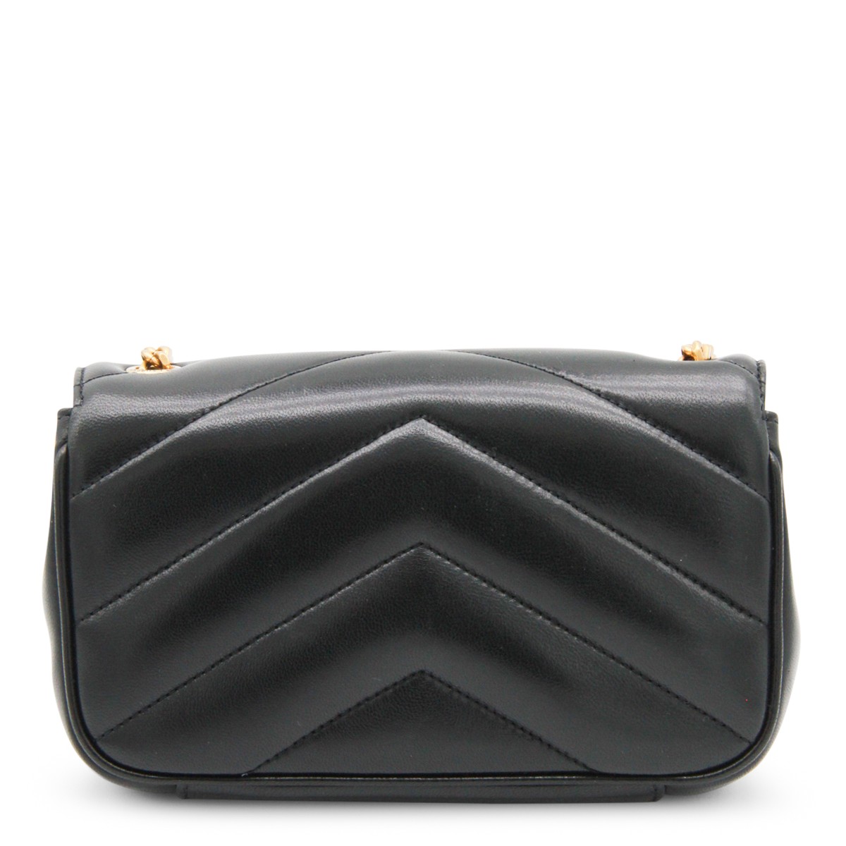 BLACK LEATHER LOULOU MINI BAG