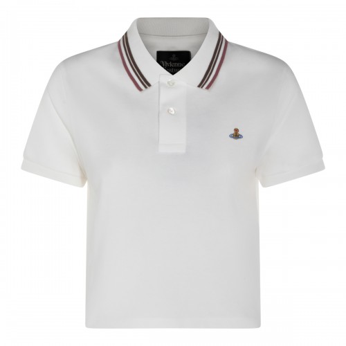 WHITE COTTON POLO SHIRT