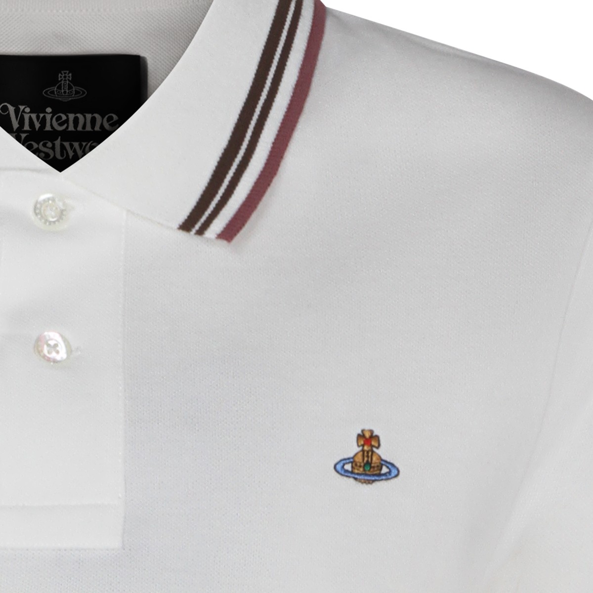 WHITE COTTON POLO SHIRT