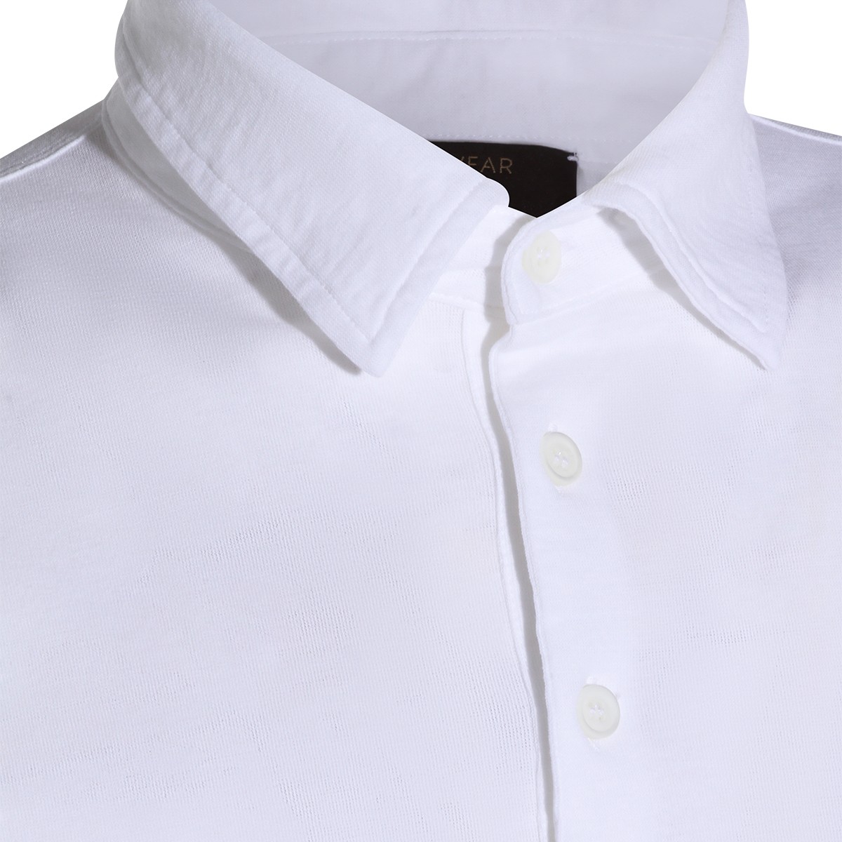 WHITE COTTON POLO SHIRT