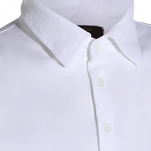 WHITE COTTON POLO SHIRT