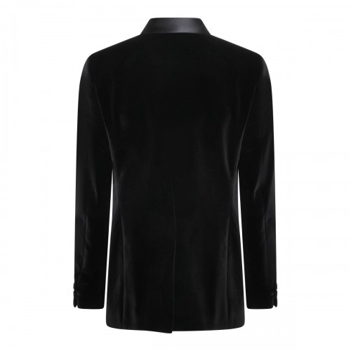 BLACK COTTON BLAZER