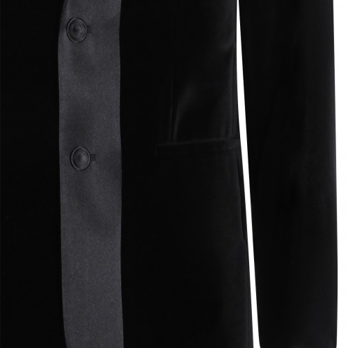 BLACK COTTON BLAZER