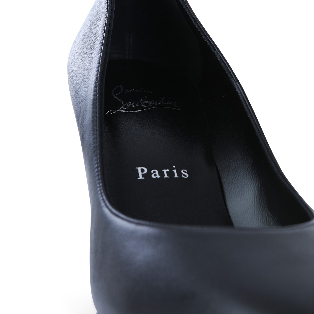 BLACK LEATHER FANNYLOVE 85 PUMPS