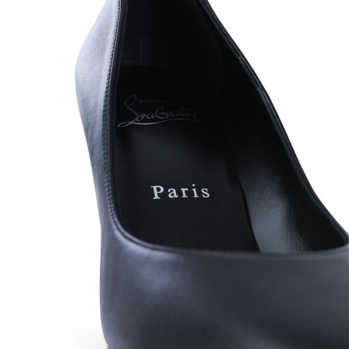 BLACK LEATHER FANNYLOVE 85 PUMPS